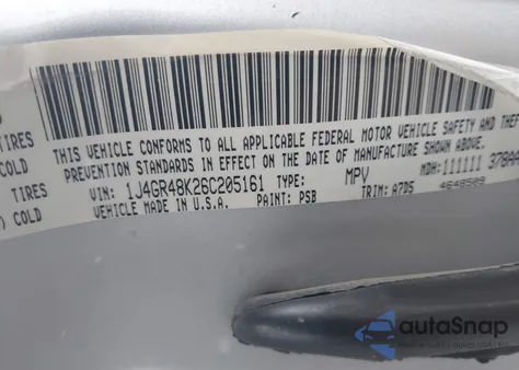 2006 Jeep Grand Cherokee Laredo from USA, damaged, VIN 1J4GR48K26C205161